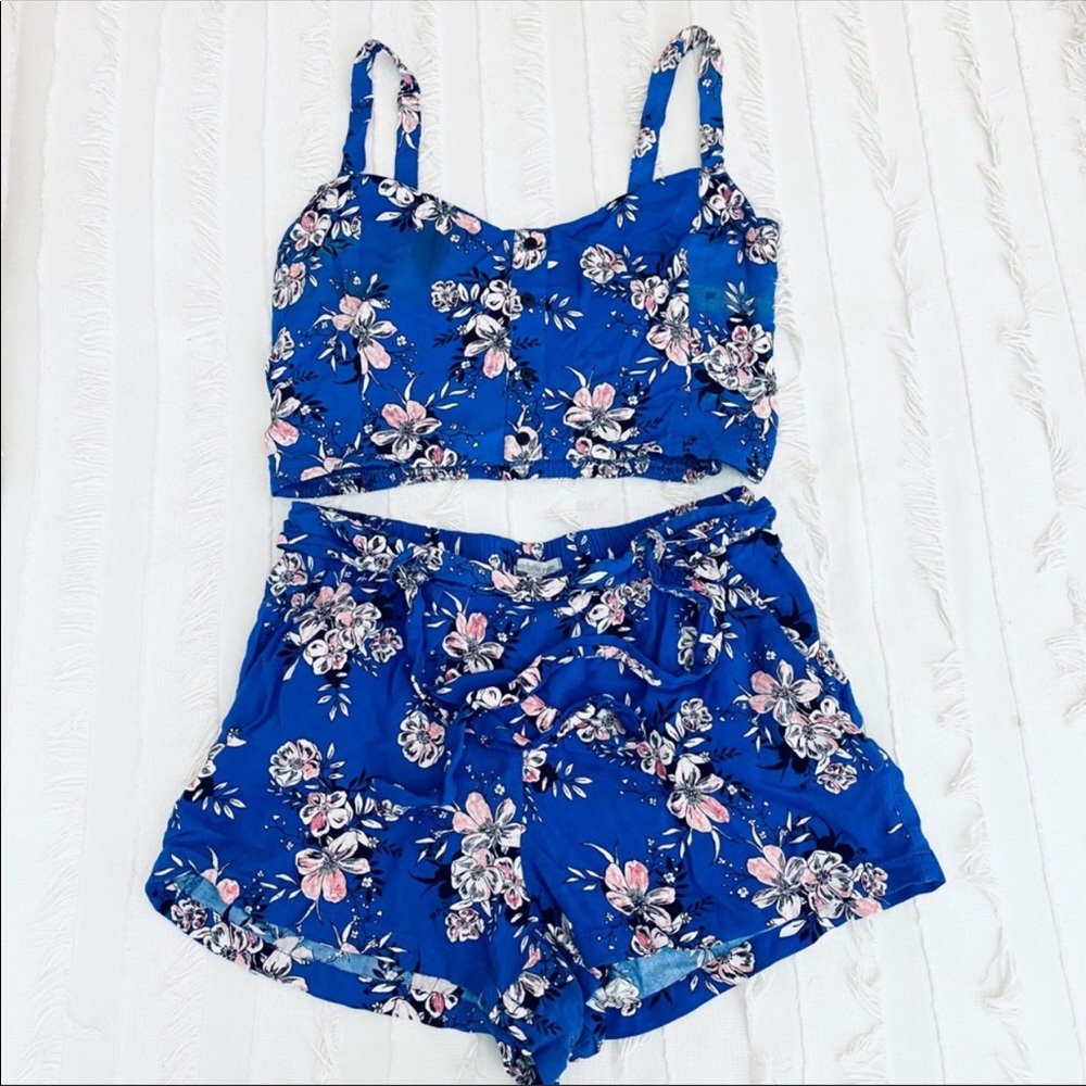 Cute Summer Set Blue/ Purple🤍